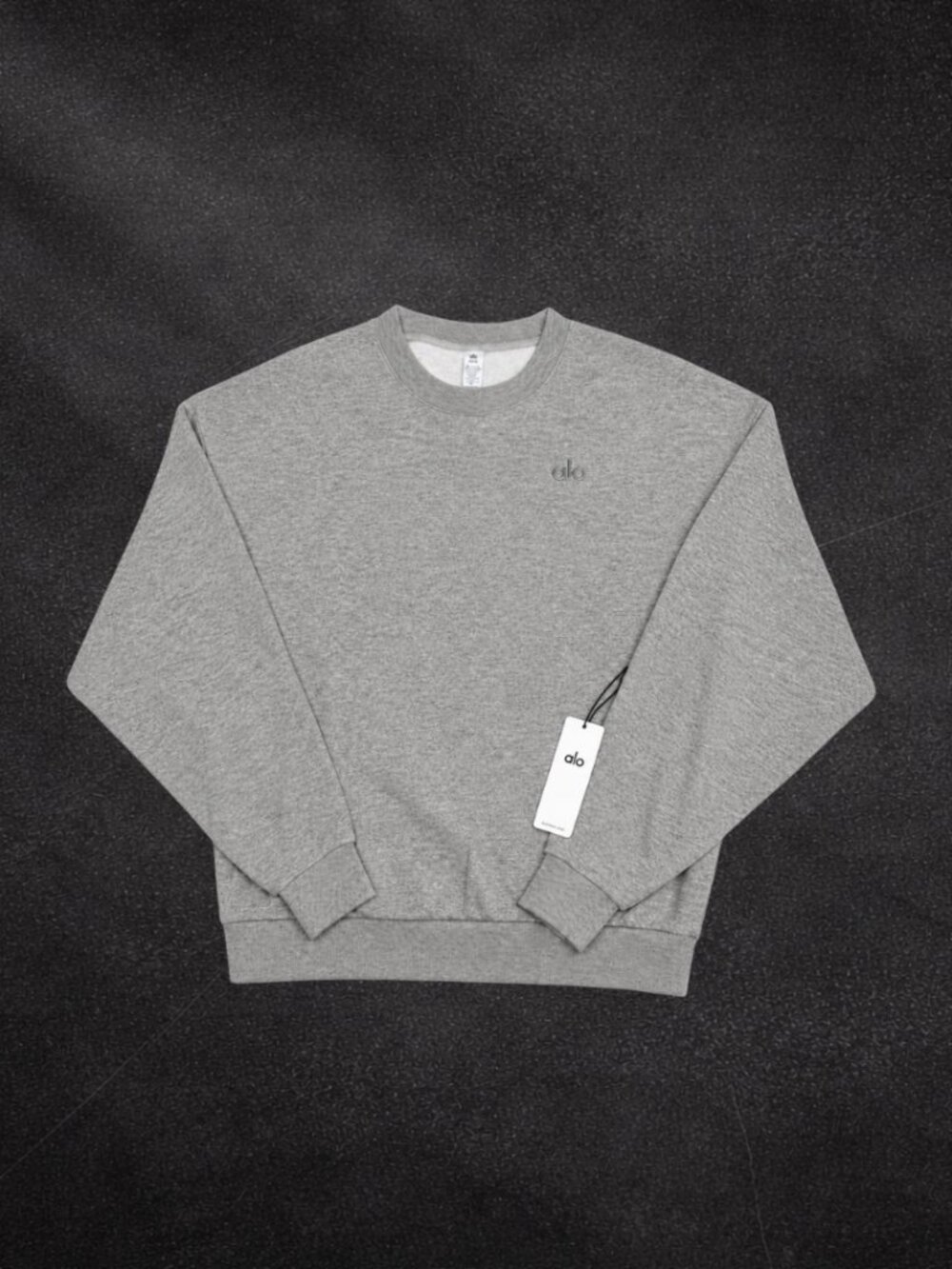 Alo Yoga Accolade Crewneck Sweatshirt Heather Grey NWT